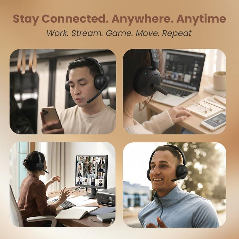 Portronics Muffs A3 Upto 50 Hours Playtime, Bluetooth Version 6.0, Adjustable Headband, Type C Fast Charging - Black view 4