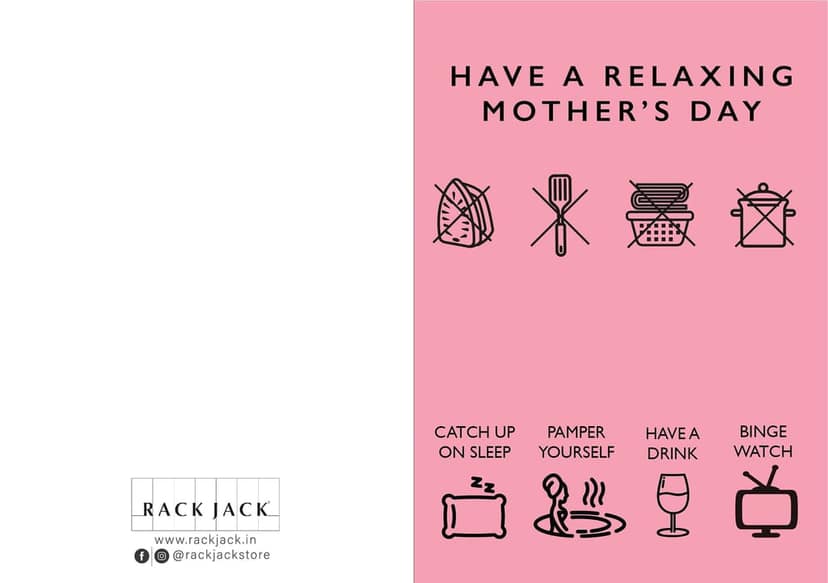 Rack Jack mother's day funny greeting card - have a relaxing day view 2