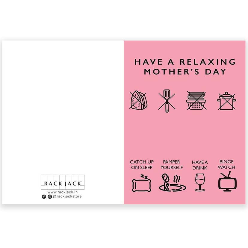 Rack Jack mother's day funny greeting card - have a relaxing day view 6
