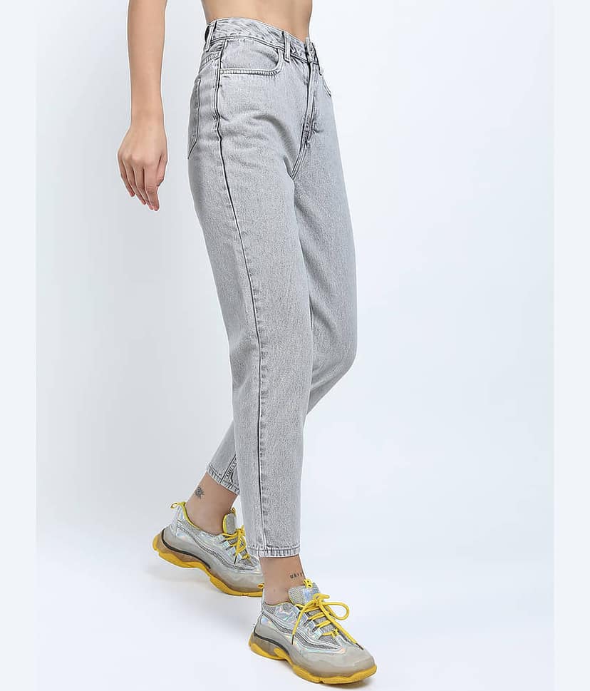 Tokyo Talkies Women Mom Fit Waist Jeans view 6