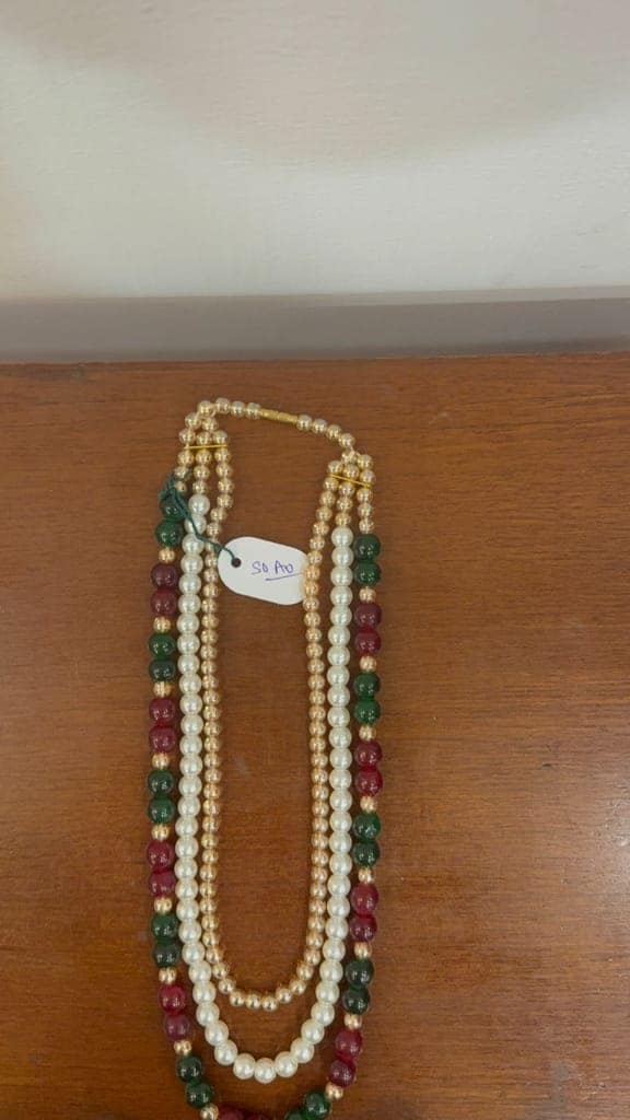 shadi party wear dulha mala with colourful beads view 2