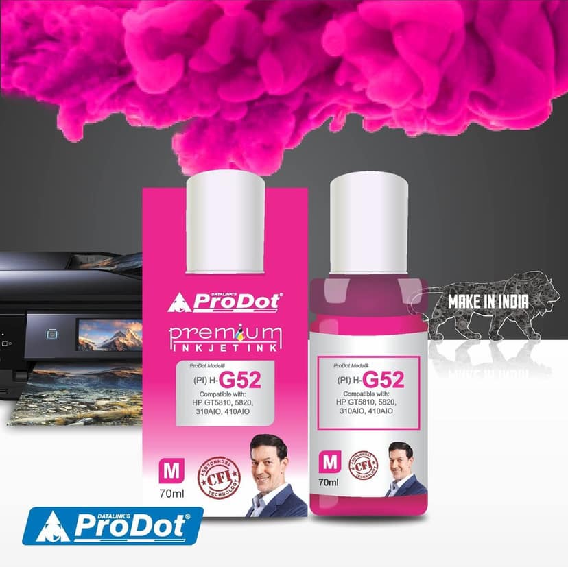 ProDot GT51 GT52 GT 51/52 Inkjet Ink Refill Compatible with HP Deskjet GT5810, 5811, 5820, 5821 Ink Tank AIO 310, 315, 319, 410, 415, 419 Ink Tank Printers view 2