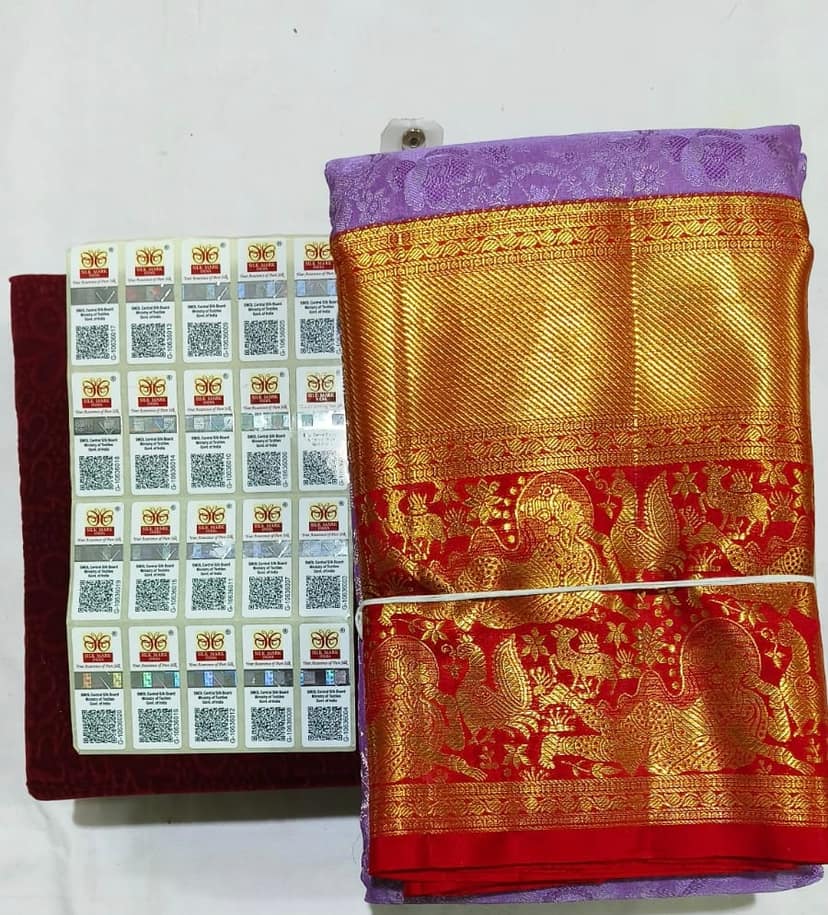 Kanchipuram pure silk sarees view 2