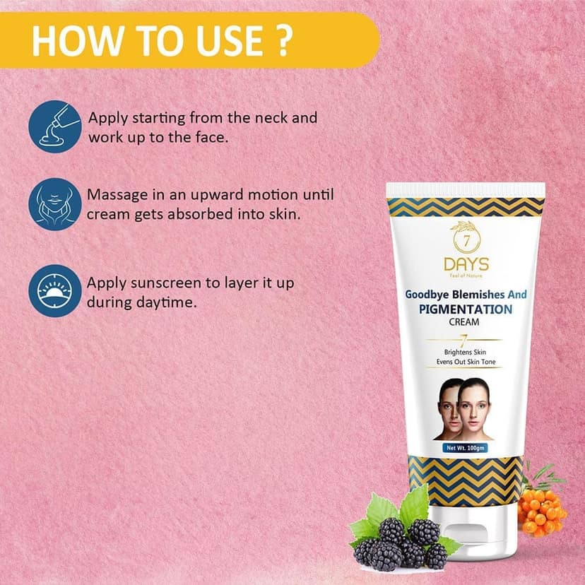 7 Days pigmentation Cream for Acne Scar Removal Pigmentation, Dark Spots & face Glowing (100 g) view 5