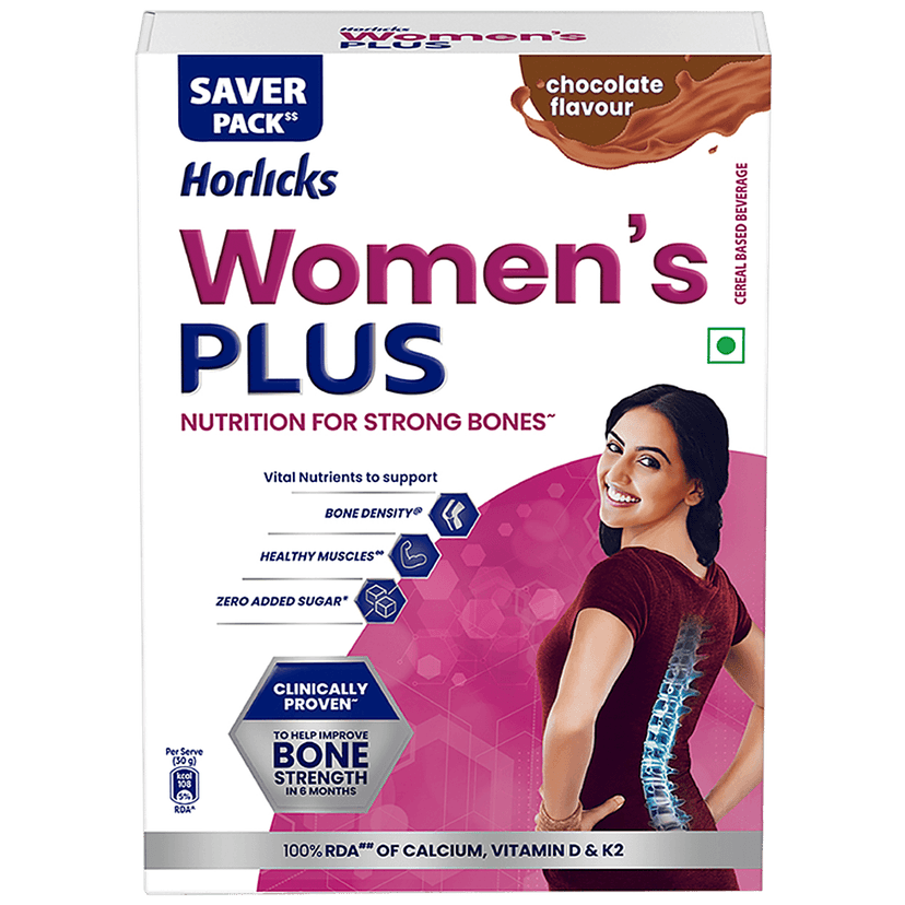 Horlicks Women's Plus, Chocolate, 400 Gram Carton view 2