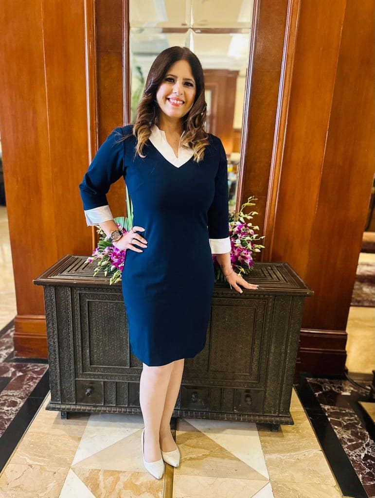 Blue Pencil Skirt Office Dress view 4