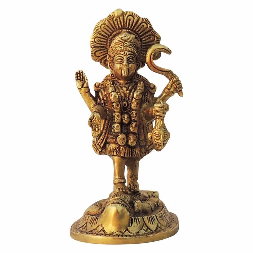 Brass Showpiece Kali Maa God Idol Statue (BSMAS1599 C) view 2