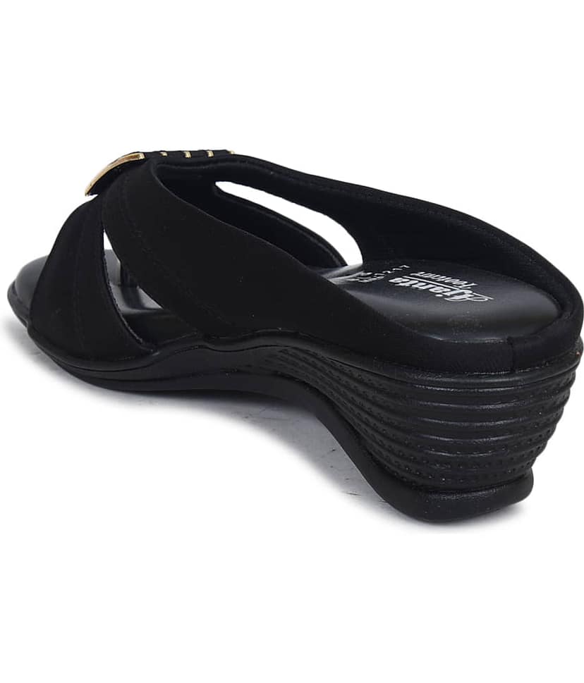 Ajanta Black Women's Slip On Heels view 2