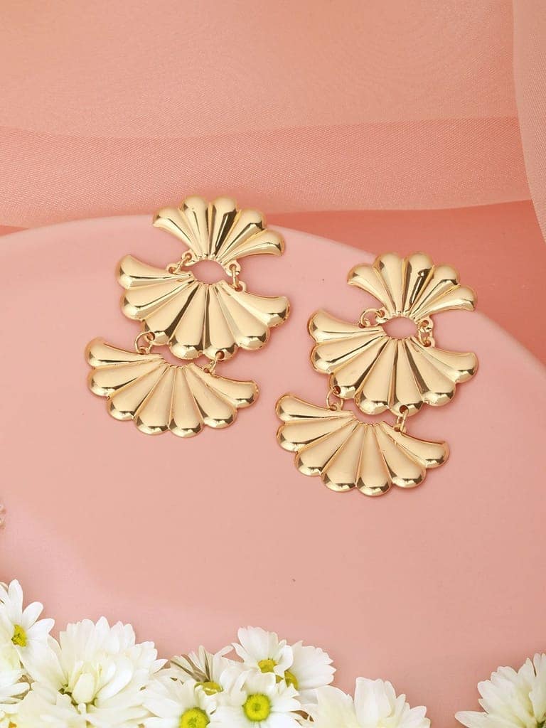 Anti-Tarnish Gold Plated Shell Shaped Drop Earrings view 6