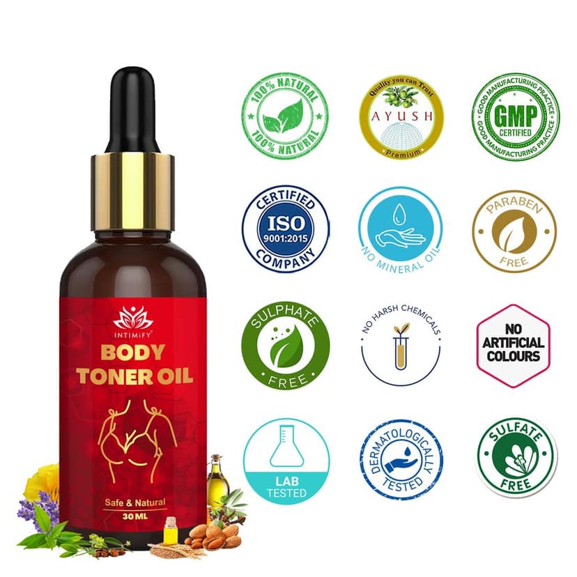 Intimify Breast Toner Oil, Breast Enlargement Oil, Breast Growth Oil, Breast Oil, Bosom Massage Oil, breast tightening view 3