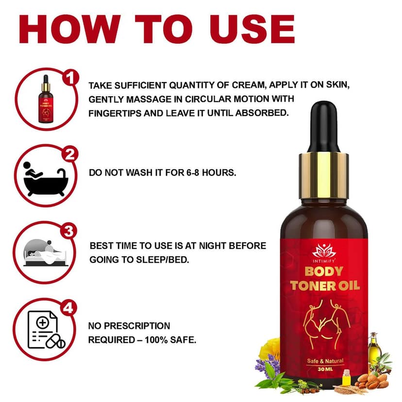 Intimify Breast Toner Oil, Breast Enlargement Oil, Breast Growth Oil, Breast Oil, Bosom Massage Oil, breast tightening view 5