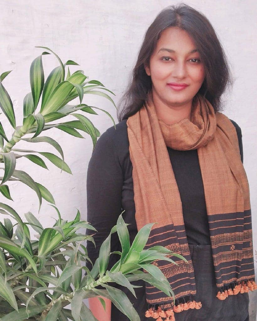 Gold Black Handloom Cotton Stole view 3