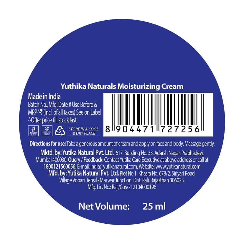 Yuthika Intense Winter Care Cream 25ml, Non Greasy Daily Moisturizing Cream for Dry to Very Dry Skin, Face Moisturizer view 2