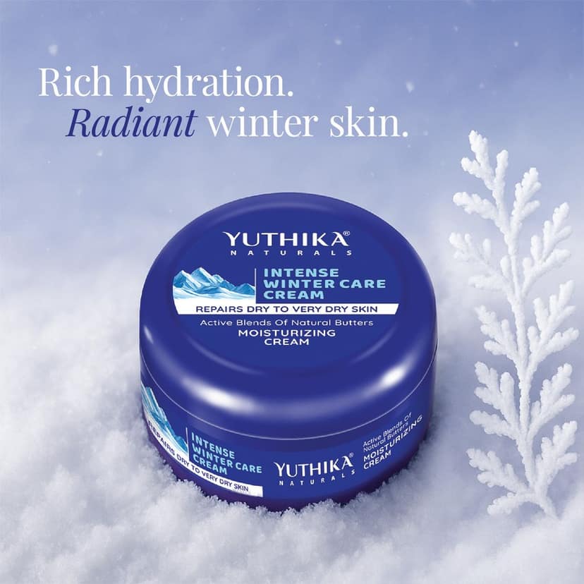 Yuthika Intense Winter Care Cream 25ml, Non Greasy Daily Moisturizing Cream for Dry to Very Dry Skin, Face Moisturizer view 4