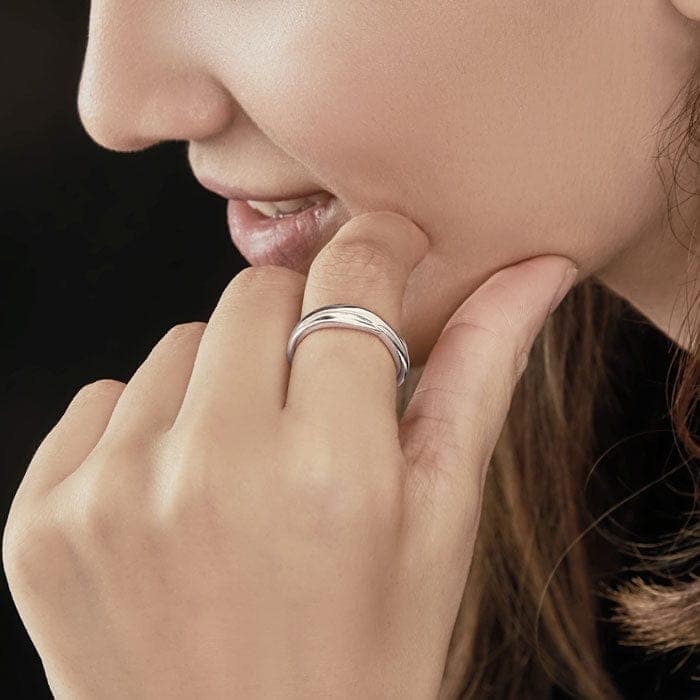 Silver Love Adjustable Ring view 2