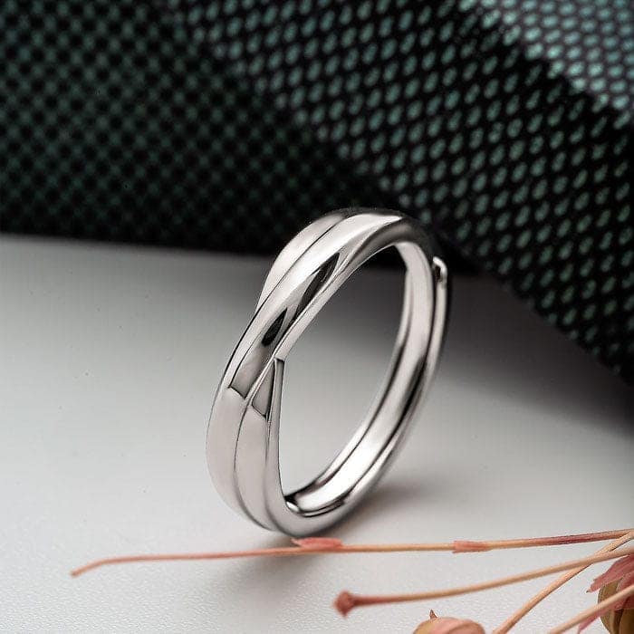 Silver Love Adjustable Ring view 3