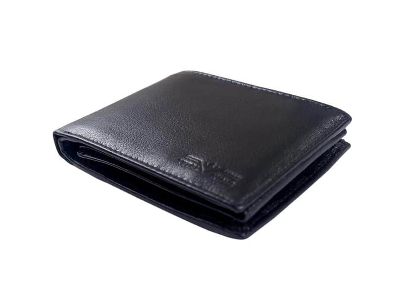 Vital King Men Trendy Black Genuine Leather RFID Wallet (13 Card Slots) view 6