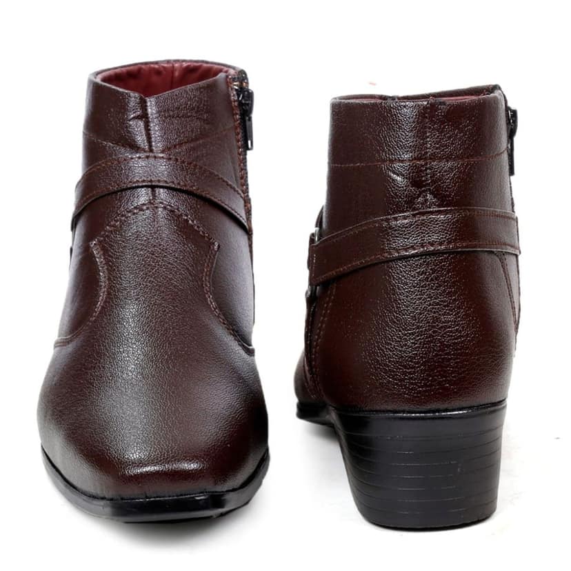 BXXY Men's New Height Increasing with Strapped Zipper and Buckle Boots for All Occassions and All Seasons view 7
