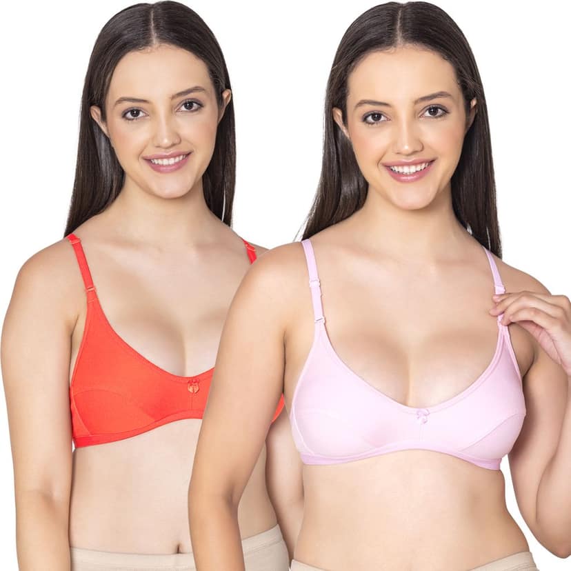 Bodycare polycotton wirefree convertible straps comfortable non padded bra-1531BB
