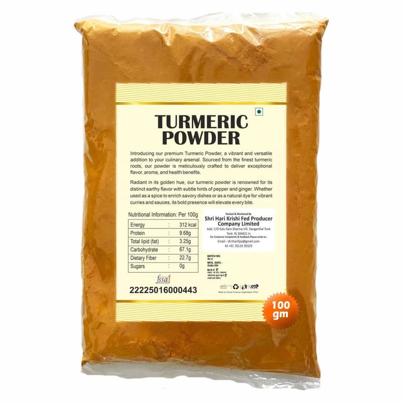 Turmeric Powder 100 gm By Shri Hari Krishi Fed Producer Company view 2