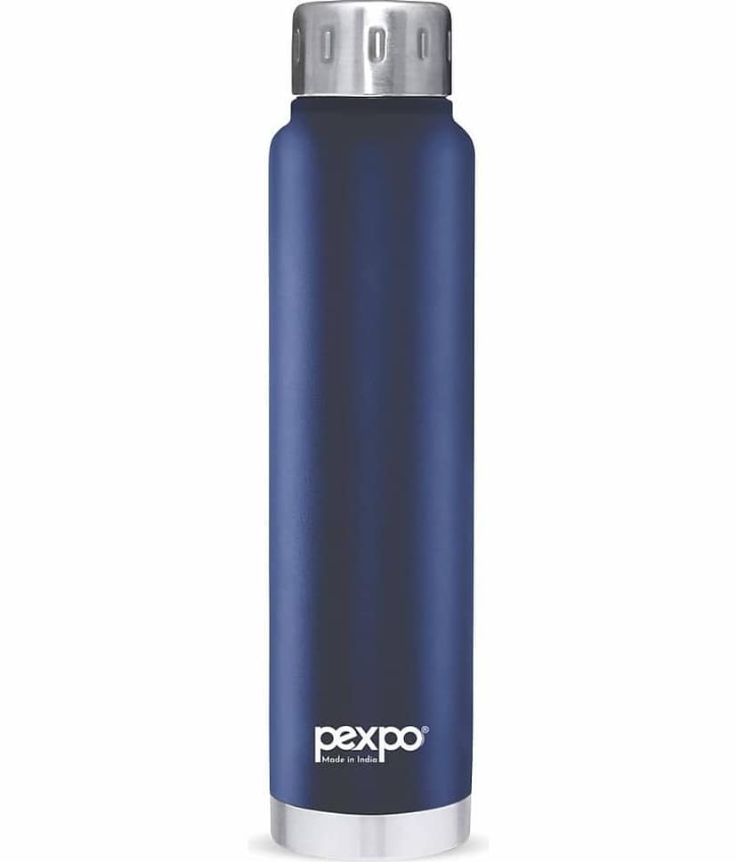 Pexpo 500ml 24 Hrs Hot and Cold Flask, Cameo Vacuum insulated Bottle (Pack of 1, Silver )