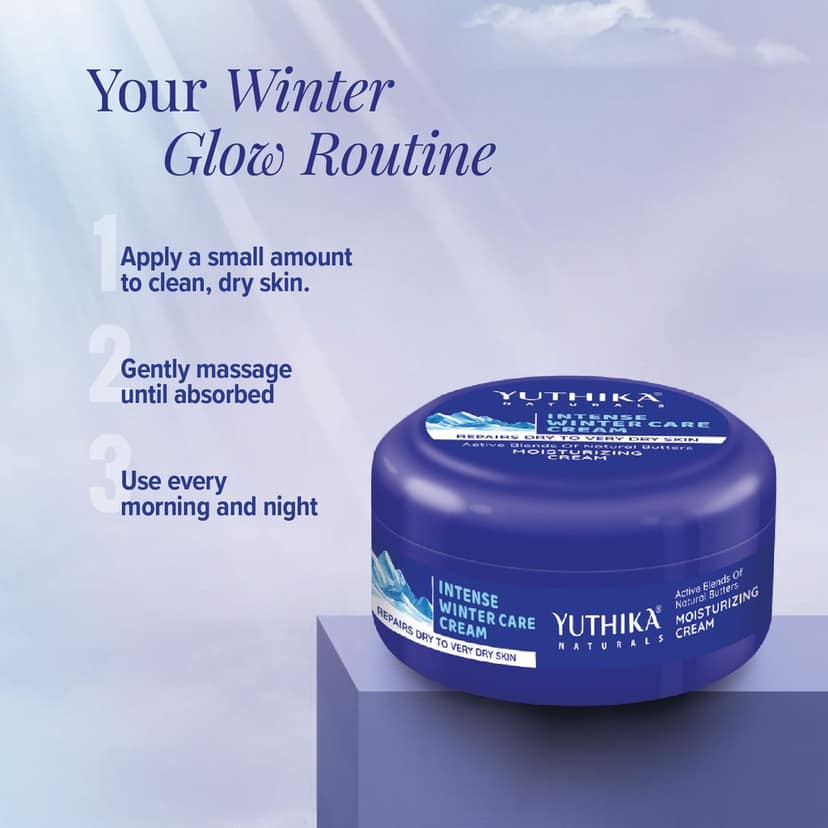Yuthika Intense Winter Care Cream 100ml, Non Greasy Daily Moisturizing Cream for Dry to Very Dry Skin, Face Moisturizer view 8