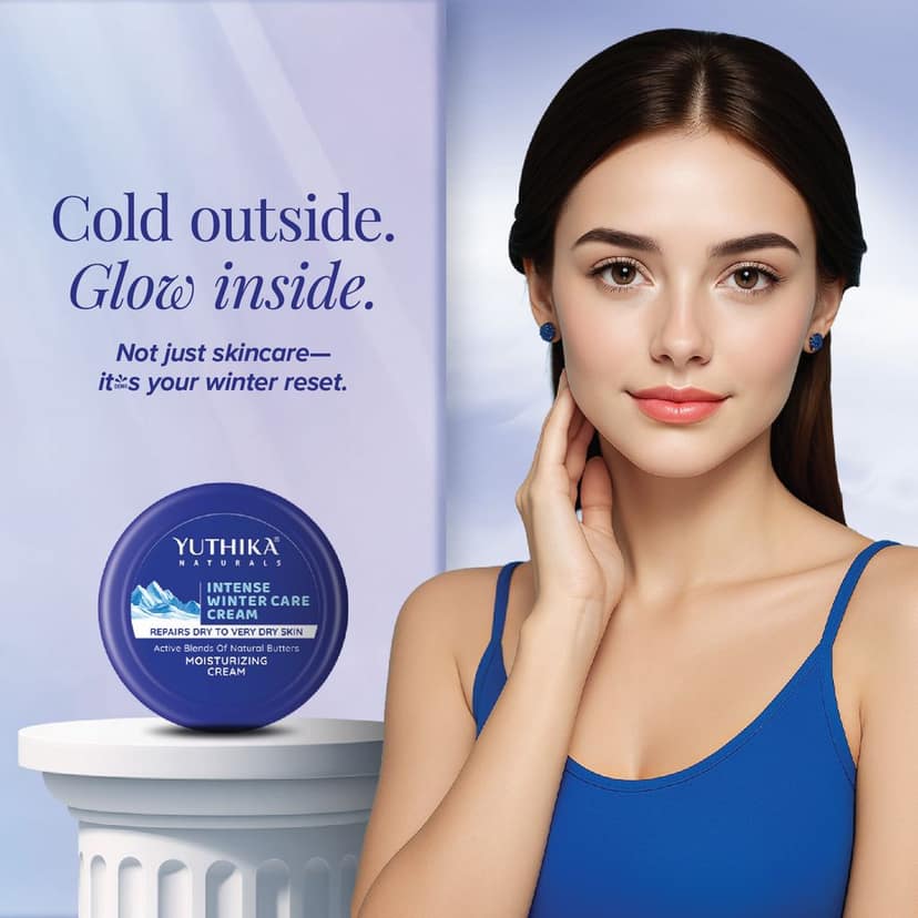 Yuthika Intense Winter Care Cream 100ml, Non Greasy Daily Moisturizing Cream for Dry to Very Dry Skin, Face Moisturizer view 9
