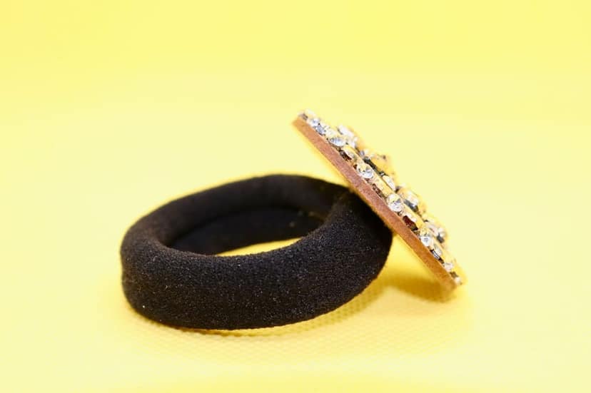 "Exquisite Handcrafted Meenakari Kundan Stone Studded Traditional Indian Hair Tie for Women" view 3