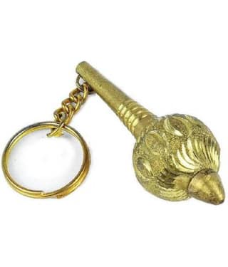 Astrodidi Hanuman Ji Gada Key Chain In Pure Brass