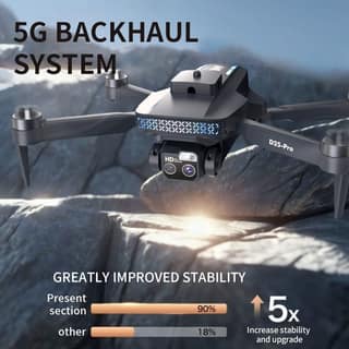 D25 Dowellin Drone 8K HD Dual Camera | GPS Smart Drone with Screen Remote | 8GB Memory Card | Foldable Drone
