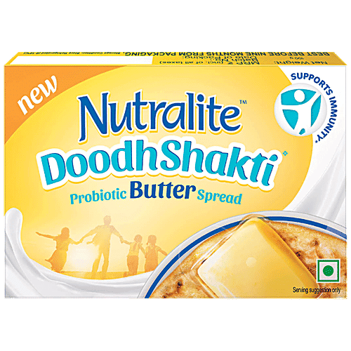 Nutralite DoodhShakti Probiotic Butter Spread - Salted, Supports Gut Health, 100 g Carton