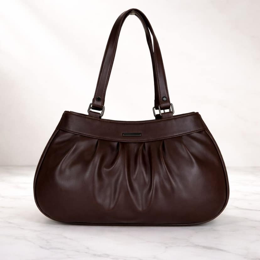 Elegant Women’s Pleated Handbag with Dual Shoulder Straps | Daily Use Stylish Purse view 2