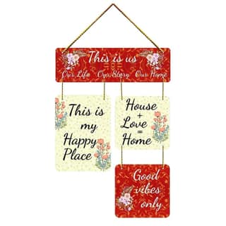 Charmor This is us OUR LIFE Decorative Wooden Wall Hanger for Living Room | Bedroom | Home Decor | Office | Gifts (WH2908)