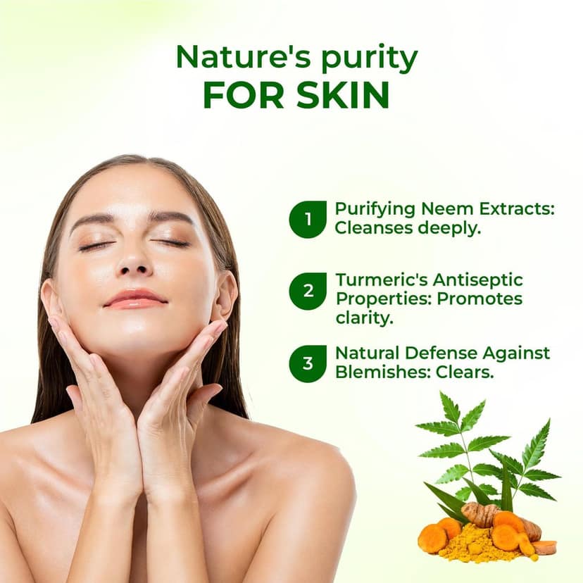Elois Neem and Turmeric Facewash l Sun-Lightening l Cooling Effect l Acne and Blemishes Solution l Paraben Free l For All Skin Types l 100g view 3