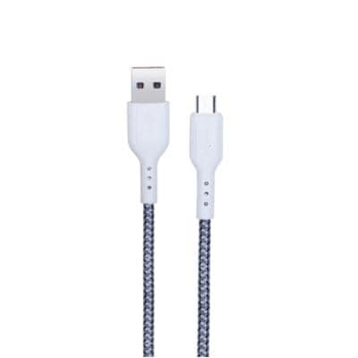 Champion USB to Micro 2.4Amp Data Sync & Charging Cable Braided 1M for all Android & Micro USB Devices