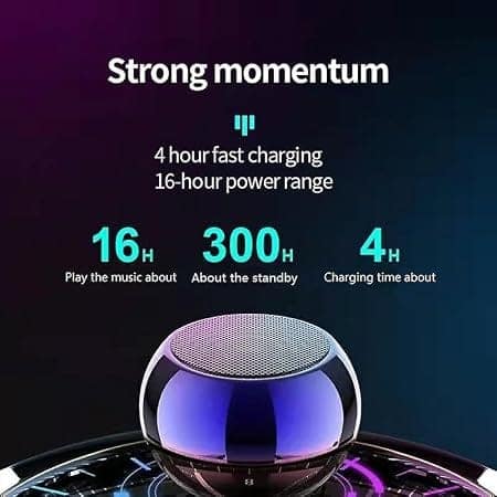 Mini Bluetooth Speaker, Portable Wireless Speaker, Small Music Speaker, Mobile Speaker, Compact Audio Speaker, Mini Sound Box, Travel Speaker, Desktop Speaker, Colourful Speaker view 4