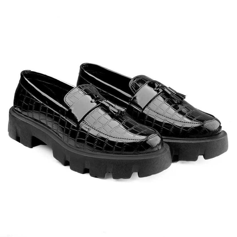 Bxxy's Faux Leather Slip-on Loafers view 3