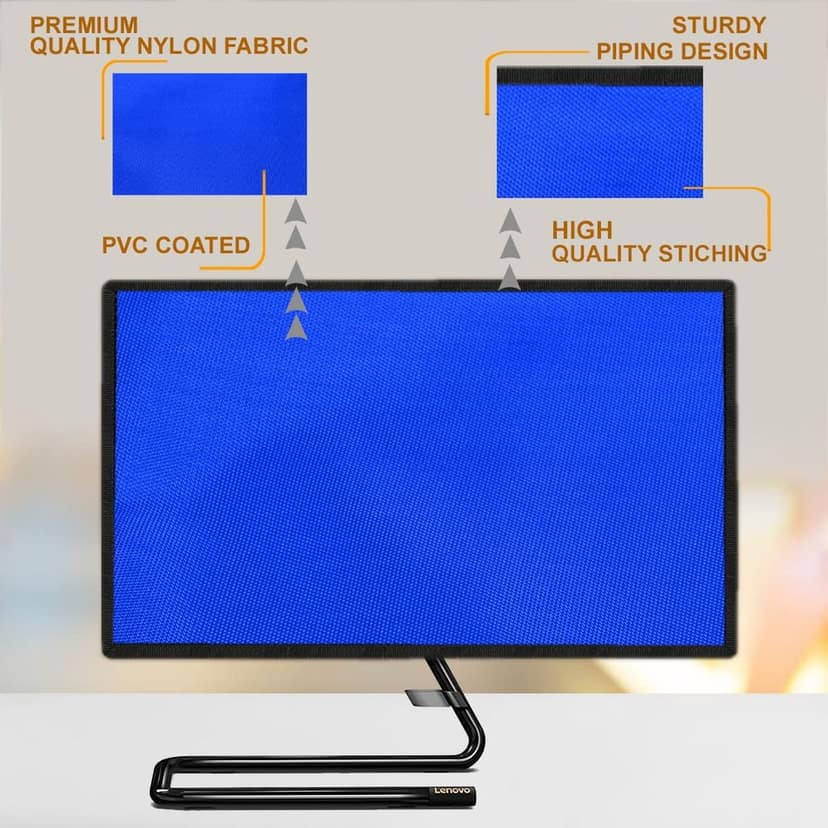 PalaP Super Premium Dust Proof Monitor Cover for HP All in ONE Desktop 21.5 inches (Bright Blue) view 4