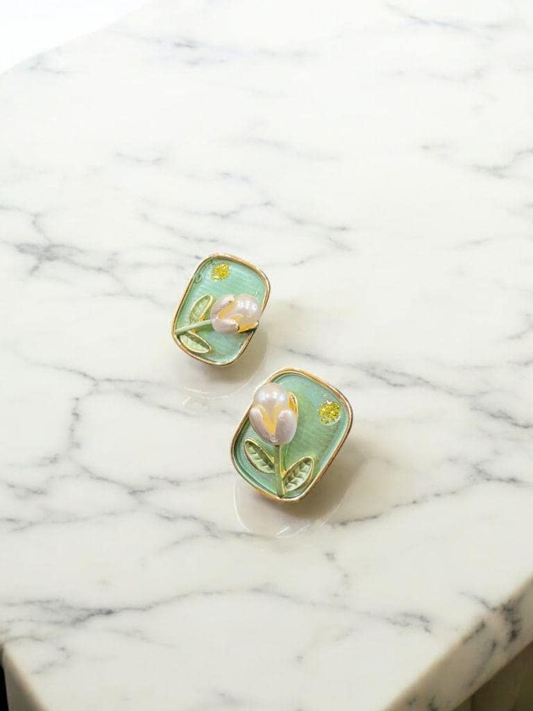 Blooming Studs - Floral Fusion By Amit Chauhan And Sons view 2
