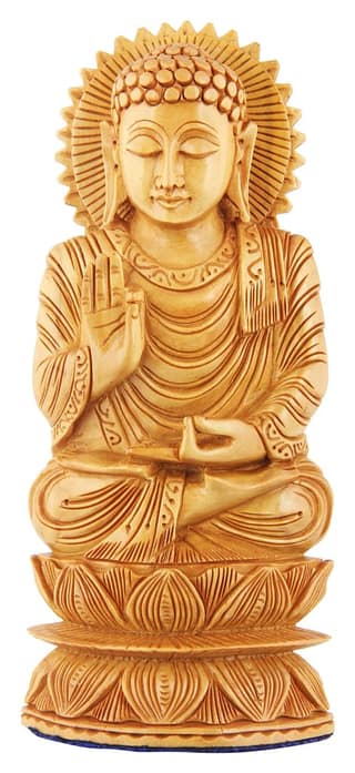White wood buddha