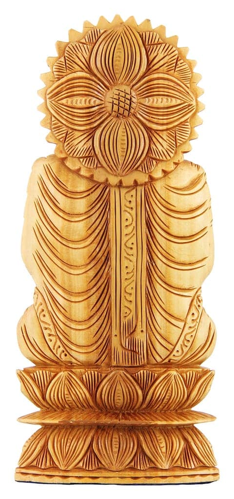 White wood buddha view 2