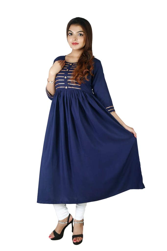 MAHIRA 'S COMFORT Maternity Gown: Stylish Rayon Feeding Kurti for Pregnancy and Breastfeeding view 3