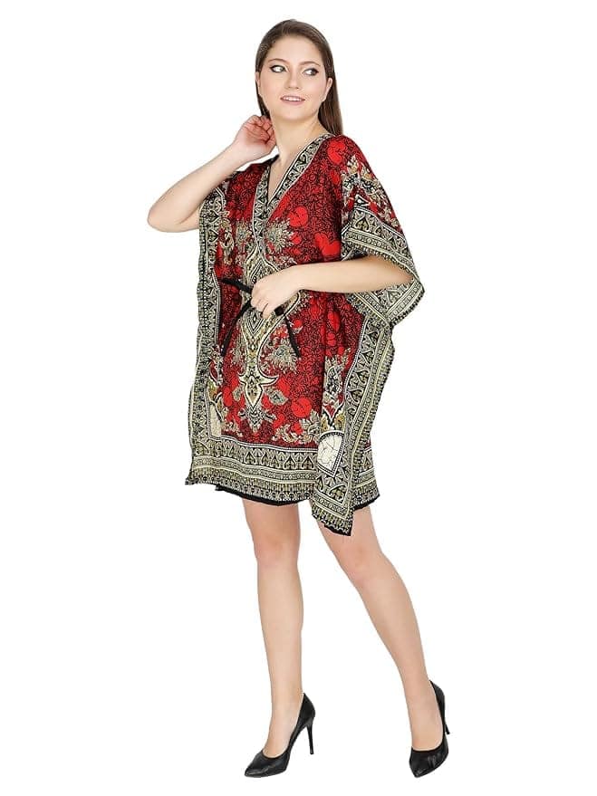 Ukal Women Fashion Short Kaftan Paisley Prined Tunic Tank Top Night Kaftan view 2