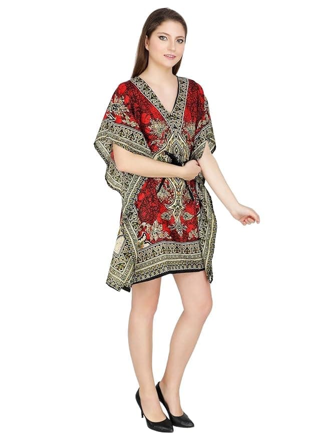 Ukal Women Fashion Short Kaftan Paisley Prined Tunic Tank Top Night Kaftan view 3