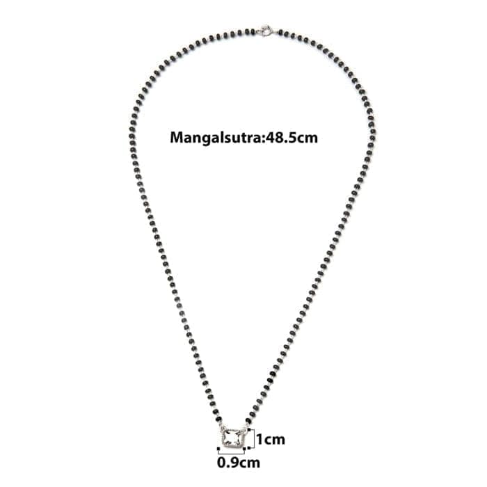 Silver Classic Rectangle Mangalsutra view 5