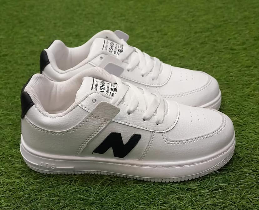 White Sneakers for Kids - Boys and Girls - Comfortable and Stylish - Perfect for School or Play view 2