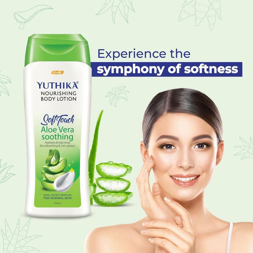 Yuthika Aloe Vera Body Lotion 300ml, Long Lasting Nourishing Body Lotion, Instant Hydration, Fast Absorbing Bodylotion view 7