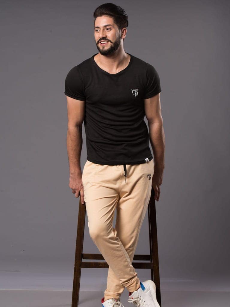 Charlie Wolf Solid Half Sleeve Tshirts view 3