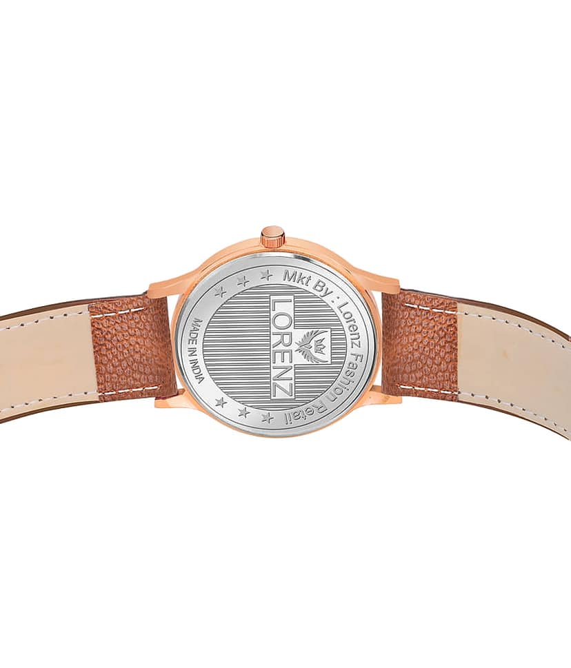 Lorenz Tan PU Analog Men's Watch view 2