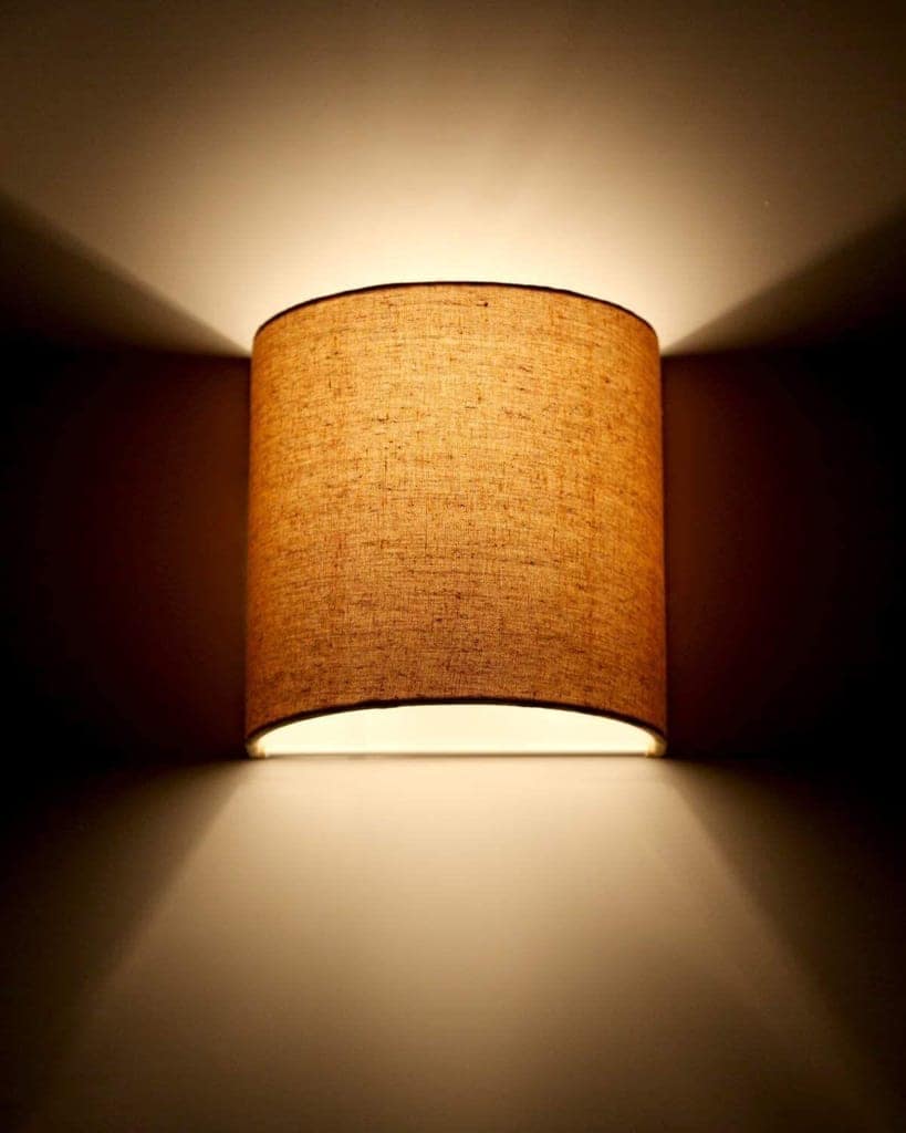 Light Angle Handmade Fabric Wall Lamp Shade for Bedroom view 2